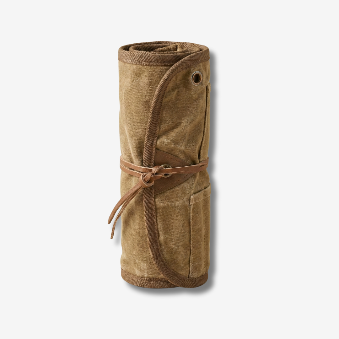 Canvas-Aufbewahrungstasche für Outdoor-Besteck, mehrere Fächer