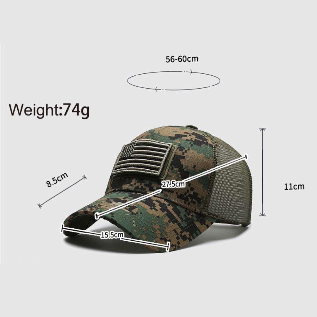 Taktische Cap mit wechselbaren Klett-Patches