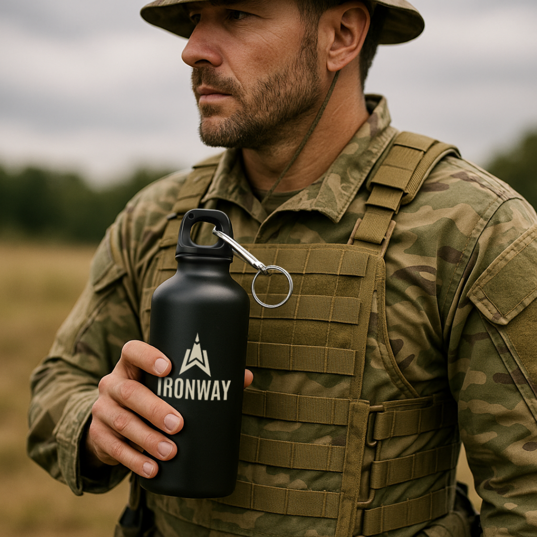Trail Bottle – Leichte Aluminium-Trinkflasche mit Karabiner