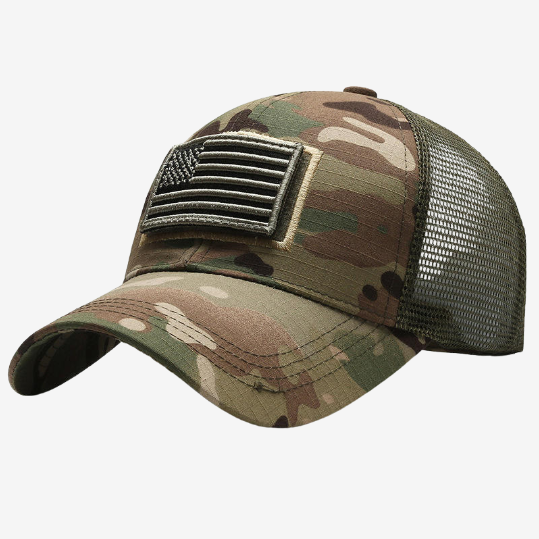 Taktische Cap mit wechselbaren Klett-Patches