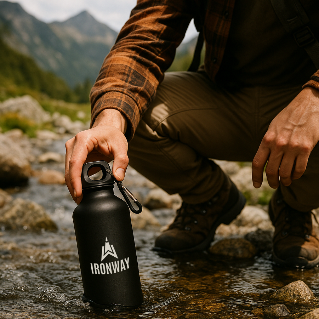 Trail Bottle – Leichte Aluminium-Trinkflasche mit Karabiner