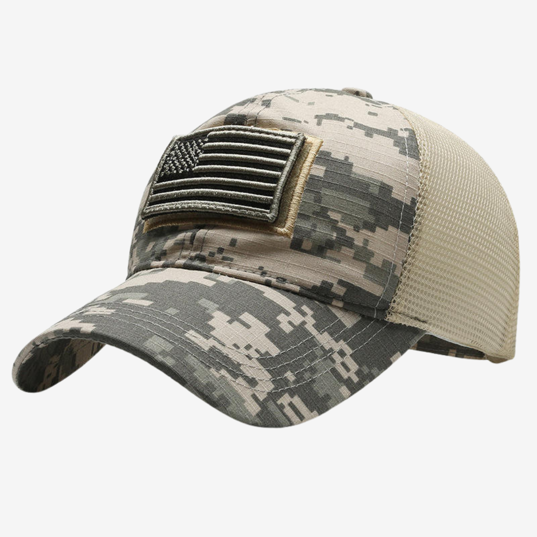 Taktische Cap mit wechselbaren Klett-Patches