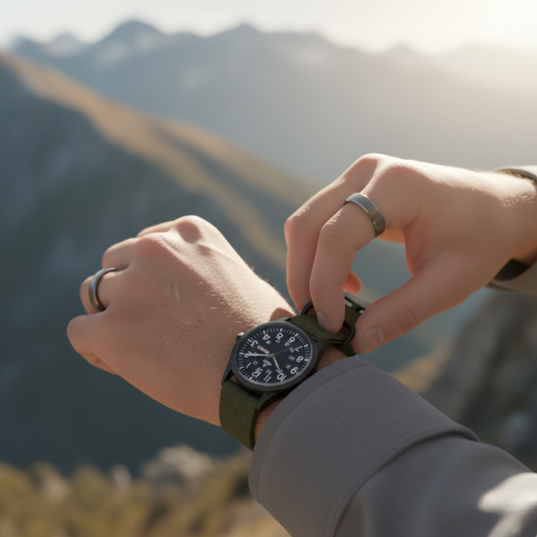 Valor Ring — Ring aus gebürstetem Titanstahl für Stärke im Alltag