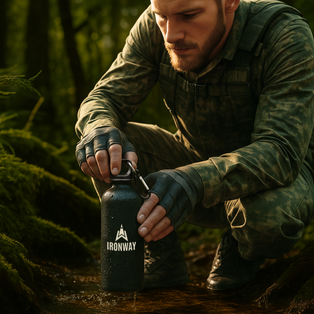 Trail Bottle – Leichte Aluminium-Trinkflasche mit Karabiner