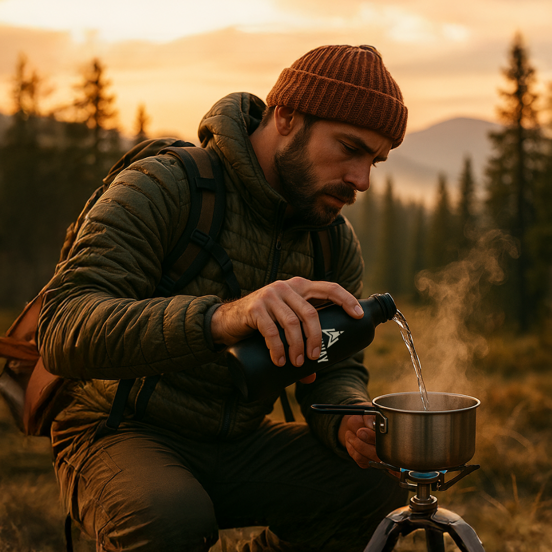 Trail Bottle – Leichte Aluminium-Trinkflasche mit Karabiner