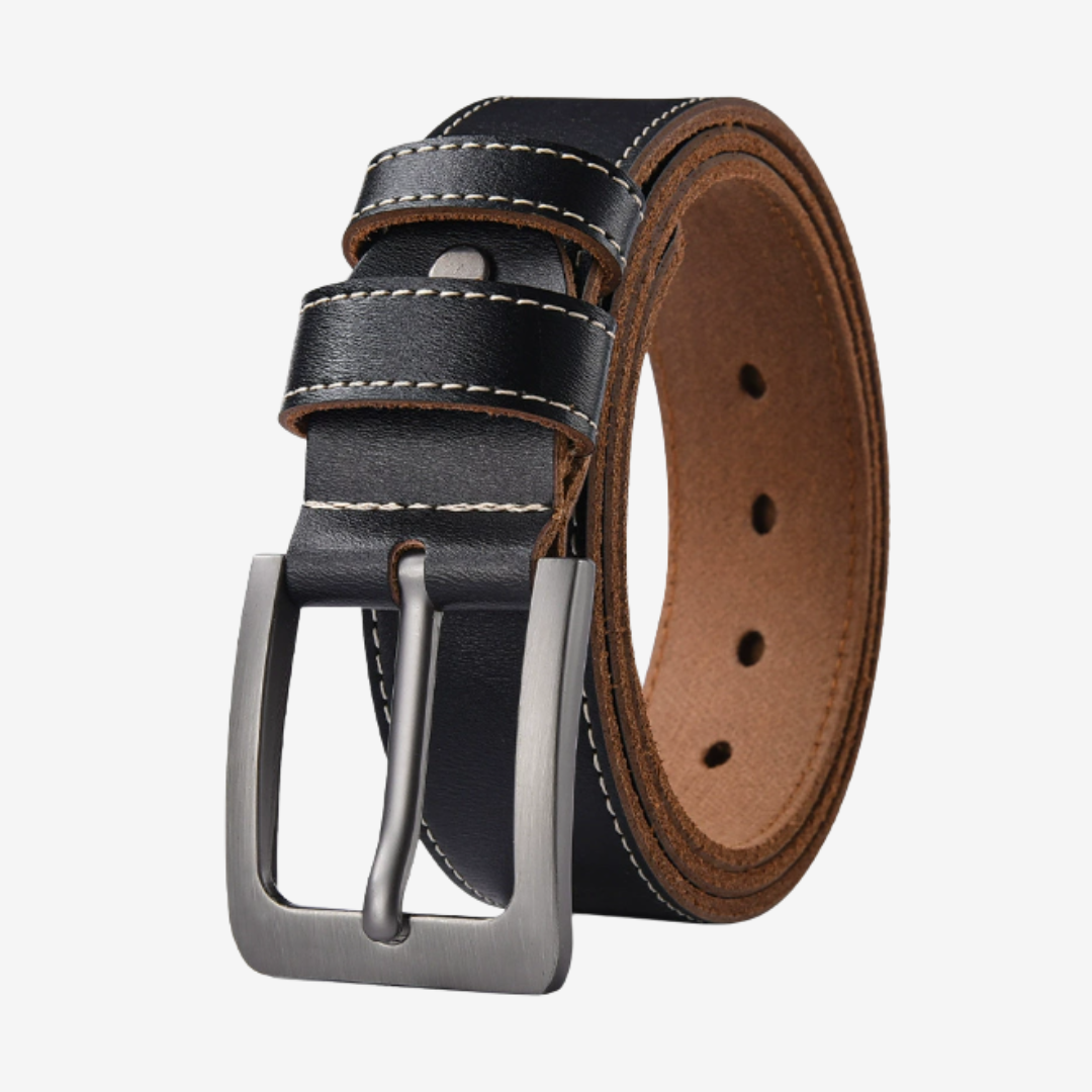 Premium-Ledergürtel mit glattem Finish
