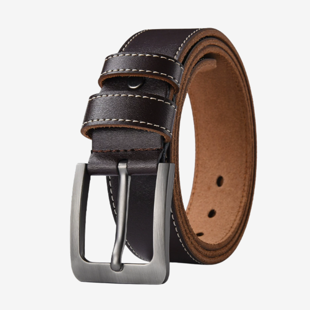 Premium-Ledergürtel mit glattem Finish