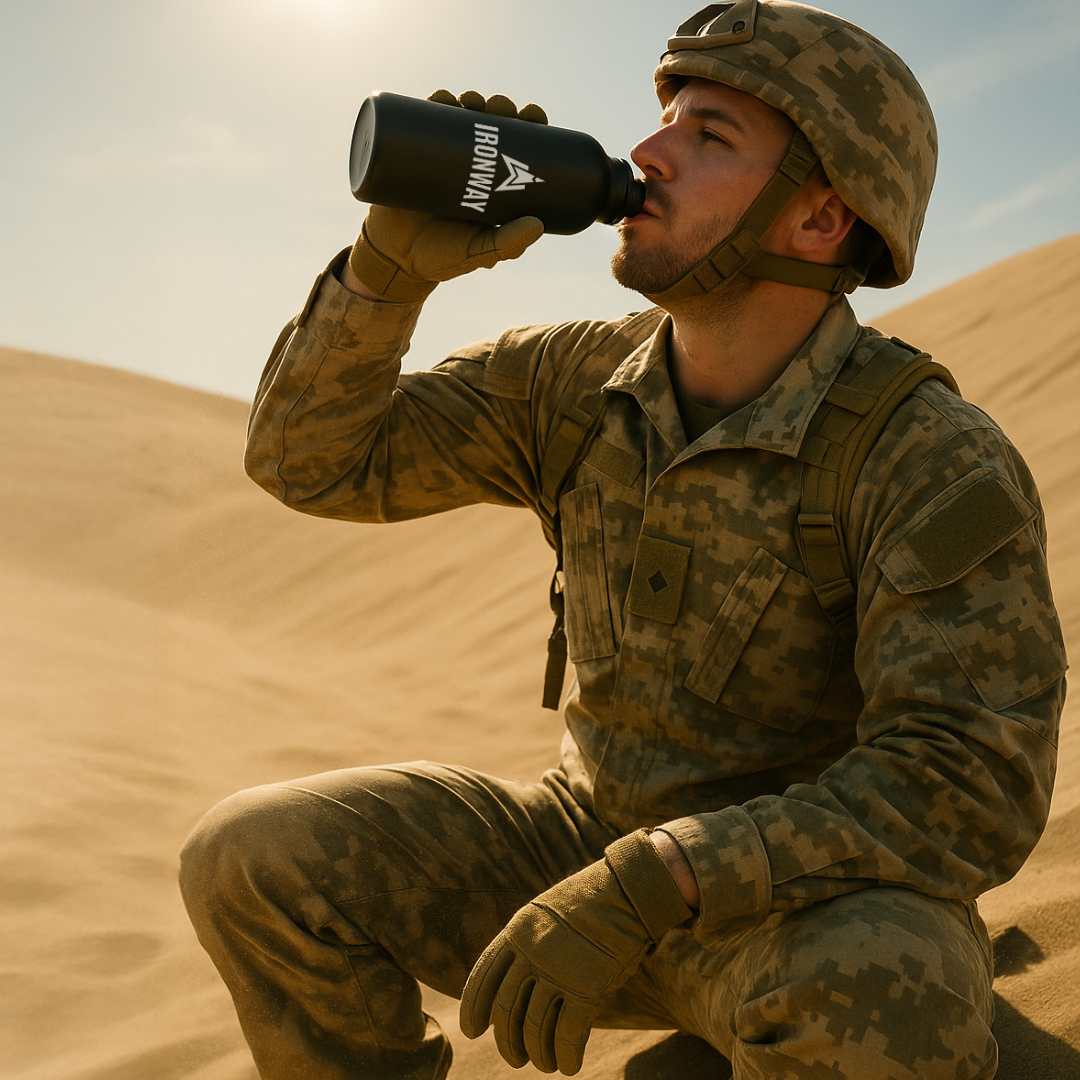 Trail Bottle – Leichte Aluminium-Trinkflasche mit Karabiner